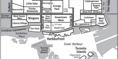 Karte Toronto Kaimiņattiecību ceļvedis