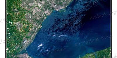 Karte Toronto lake Ontario satelītu