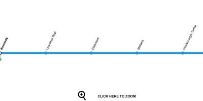 Karte Toronto metro līnija 3 Scarborough RT