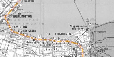 Karte Toronto QEW Karaliene Elizabete Veids
