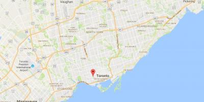 Karte Trīsvienības–Bellwoods rajona Toronto