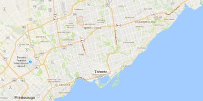 Karte Westminster–Branson rajona Toronto