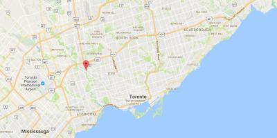Karte Weston rajona Toronto