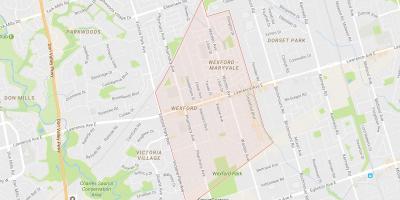 Karte Wexford kaimiņattiecību Toronto