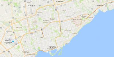 Karte Woburn rajona Toronto
