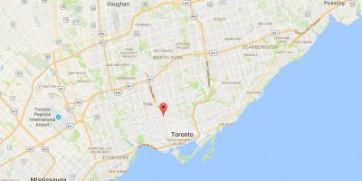 Karte Wychwood Parka rajonā Toronto