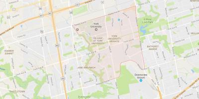 Karte York University Heights kaimiņattiecību Toronto
