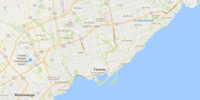 Karte Zemesriekstu rajona Toronto