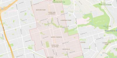 Karte Ziemeļu kaimiņu Toronto