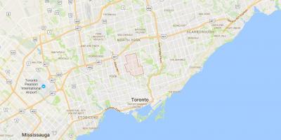 Karte Ziemeļu rajona Toronto